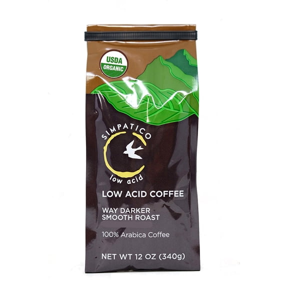Simpatico Low Acid Coffee - Way Darker Smooth Roast - Ground