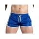 thumbnail image 1 of Pantalones cortos deportivos de malla transpirables de verano para hombre, con cordón ajustable, cintura elástica, rayas laterales, informales, para correr, fitness, ropa de playa, 1 of 6