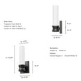 thumbnail image 5 of Hunter - Lenlock 1-light Noble Bronze, Small Sconce Light, Dimmable, Modern Style, for Bedrooms, Dining, Living Rooms - 19903, 5 of 6