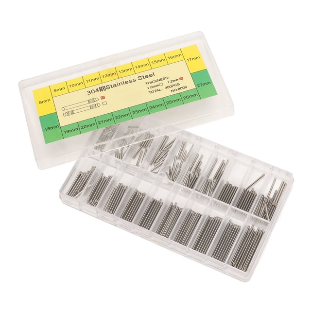 Barra de pasador para correa de reloj, 300 piezas, 1,2 mm, barra de resorte para correa de reloj, pasadores para correa de reloj, durabilidad extendida