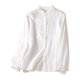 thumbnail image 1 of Blusa de manga larga con botones para mujer: camisa informal con cuello vuelto para llevar a diario en primavera/verano, 1 of 8