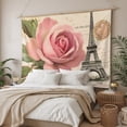thumbnail image 3 of Pink Spring Floral Large Tapestry for Bedroom Wall Hanging Tapestry, Vintage Rose Flower Retro Ceiling Backdrop Tapestries Poster Blanket Wall Decor for Teens Room Living Room Dorm 100" x 59", 3 of 8