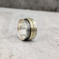thumbnail image 6 of NEW Spinner Band, Meditation Ring, 925 Sterling Silver Ring, Spinning Thumb Ring, Two Tone Ring, Fidget Ring, Handmade Jewelry, Christmas Oxidized, Womans Band Ring, Anxiety Ring, Mans Band Gifts, 6 of 6