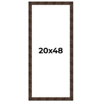 20x48 Frame Brown Burl Real Wood Picture Frame Width 1.625 Inches | Interior Frame Depth 0.5 Inches