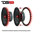 thumbnail image 5 of DS18 15" RGB LED Ring for Speakers and Subwoofers Waterproof 1/2" Spacer LRING15, 5 of 8