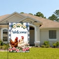 thumbnail image 2 of Joocar Welcome Chickens And Flowers Garden Flag For Spring Summer Home Outdoor Garden Yard Door Decor 12x18 Inch, 2 of 5