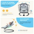 thumbnail image 3 of SACVON Portable Baby Swing, 5 Speed & Bluetooth Music, with Remote Control for Indoor Outdoor Use, for Infants 0-6 Months, Dark Gray, 3 of 11