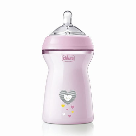 Chicco Natural Feeling 330ml Baby Milk Feeding Bottle 6m+ (Pink)