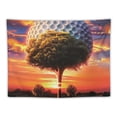 thumbnail image 5 of Orinice Sunset Tree Golf Tapestry Wall Hanging Unique Style Graphic Tapestries Home Wall Decor Art for Living Room Bedroom Apartment Farmhouse Dorm Wall Hanging Tapestry Home Decor 40x30inch, 5 of 6