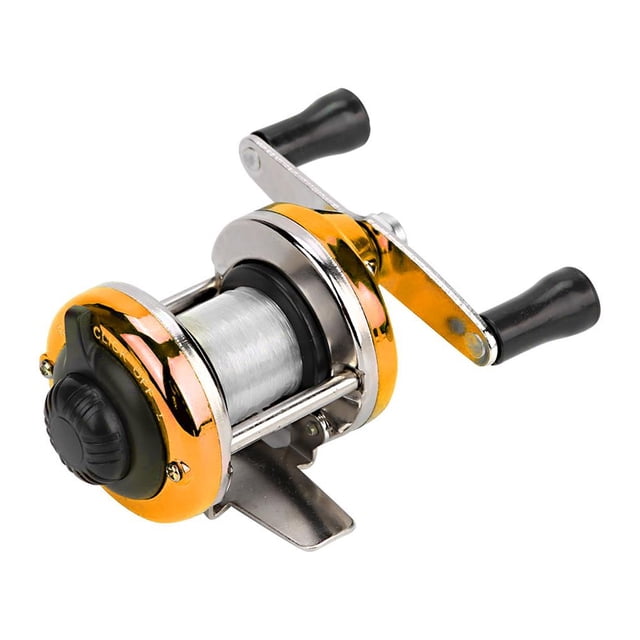 Carrete De Pesca En Hielo De Invierno Portátil Con Aparejos De Fundición Al Aire Libre De Alambre (Dorado) Moyic OD004196-00