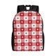 thumbnail image 1 of Balery Red Plaid Daisy Mochila - Mochila Estilosa y Duradera para Laptop de 15 Pulgadas con Tela Oxford Impermeable, 1 of 8