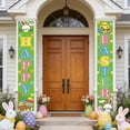 thumbnail image 4 of Easter Bunny And Egg Themed Couplets Porch Signs Hanging Banners And Outdoor Courtyard Decorations And Flags, 4 of 6