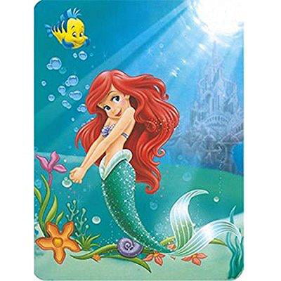 Disney Classic Ariel Little Mermaid Twin Plush Blanket 60"x80" Throw Bedding 