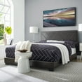 thumbnail image 6 of Modern Sleep Matelas Faux Leather Upholstered Bed, King, Black, 6 of 9