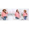 thumbnail image 4 of Ronuti 3/4 Length Sleeve Womens Tops Dressy Casual Blouses for Women 2025 Trendy V Neck T Shirts Fall Clothes, 4 of 5