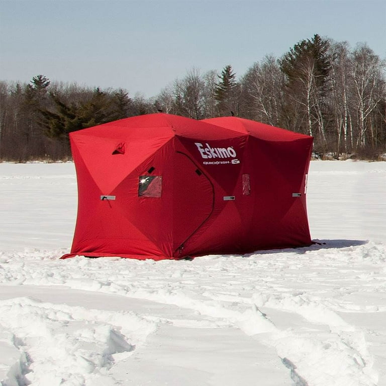 Eskimo Portable 6-Person Pop Up Ice Fishing Shanty Shack Shelter