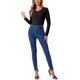 thumbnail image 2 of Blusa de punto acanalado INSPIRE CHIC para mujer con mangas largas, cuello redondo y cremallera en la parte delantera, 2 of 6