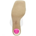thumbnail image 4 of INC Womens Clear Comfort Lomari Square Toe Sculpted Heel Slip On Heeled Sandal 8 M, 4 of 4