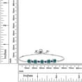 thumbnail image 2 of Gem Stone King 925 Sterling Silver Tennis Bracelet for Women Round Blue Moissanite and Created Sapphire Blue 2.70cttw, 2 of 3