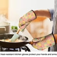 thumbnail image 4 of Pioneer Flower Floral Print Pattern Oven Mitt 2-Pack Set, Heat Resistant Kitchen Gloves, 7.7" X 12", 4 of 6