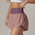 thumbnail image 2 of vigerkar Women's Athletic Running Shorts High Waisted with Pockets, Workout Dolphin Gym Yoga Biker Shorts (Khaki, L), 2 of 7