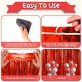 thumbnail image 4 of 3pcs 3.3ft x 6.6ft Red Metallic Tinsel Foil Fringe Curtains Photo Booth Props for Engagement Bridal Shower Bachelorette Baby Shower Bachelorette Holiday Celebration Party Decorations, 4 of 7