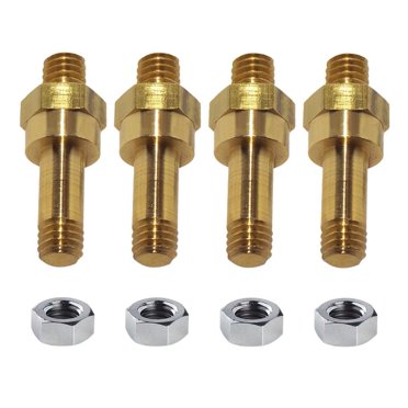 1 Pair 3/8-16 Brass Side Post Battery Terminal Bolts, Standard Extender Stud