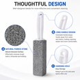 thumbnail image 3 of QuanTara Extra Long Handle Pumice Stone Toilet Cleaner, Heavy-Duty Limescale Remover, Non-Scratch Scouring Stick for Hard Water Rings, Calcium & Rust Stains, Safe for Porcelain, Tiles & BBQ Grills, 3 of 7