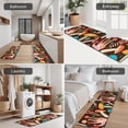 thumbnail image 5 of Colorful Mushroom Floral Brown Pattern Kitchen Rugs Sets Of 3,Kitchen Runner Rugs Non Skid Washable,Decorative Kitchen Floor Mats for Kitchen,Sink,Laundry,17"x30"+ 17"x47" + 17"x59", 5 of 6