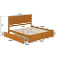 thumbnail image 6 of AFI Madison King Wood Platform Bed with Footboard and Twin XL Trundle, Light Toffee, 6 of 9