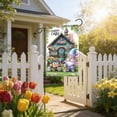 thumbnail image 7 of AZXY Happy Easter Garden Flag 12x18 Inch, Easter Gnome Bunny with Colorful Egg House Floral Print Outdoor Yard Flag for Front Yard Porch Spring Holiday Decorations, 7 of 7
