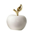 thumbnail image 4 of Estatua de manzana de cerámica, figura decorativa coleccionable, adorno de escritorio simple para Blanco, 4 of 9