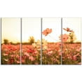 thumbnail image 2 of Cosmos Fleurs sur Fond de Coucher de Soleil - Impression d'Art de Toile Florale, 2 of 3