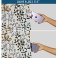 thumbnail image 6 of Vargottam Printed Blackout Curtains - White Vintage Floral Design, Set of 2 Panels, 42 x 96 Inches - Room Darkening, Thermal Insulated Window/Door Drapes with Grommets, 6 of 9