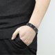 thumbnail image 4 of Carbon Blue Titanium Magnetic Therapy Bracelet Unique Double Row Ultra Strength, 4 of 4
