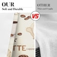 thumbnail image 4 of Coffee Kitchen Curtains Cappuccino Window Curtains Valance and Tier Set 36 Inch, Cream Rod Pocket Short Tier Curtain, Retro Coffee Shop Small Cafe Curtains for Kitchen Decor, 4 of 6