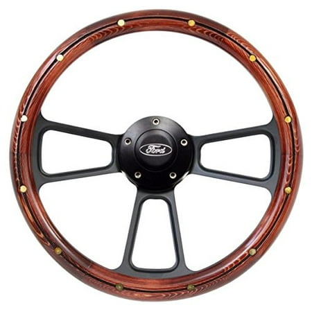 - 1955-57 Ford Thunderbird, T Bird Steering Wheel Real Wood, Full Kit