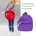 thumbnail image 4 of sweethay Bolso de muñeca, bonita y colorida Micro, adorable llavero con moneda, bolsos suaves, monedero, juguetes, , accesorios DIY para niños Bolsas de mensajero y de hombro Púrpura, 4 of 6