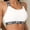 White, variant on Women's Love Print Sports Bra Crisscross Back High Support Padded Wireless Yoga Workout Push Up Bras Black S