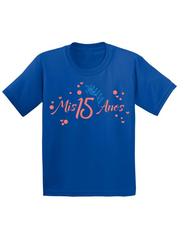 Mis 15 Anos Shirts for Youth Quince Anos Shirts for Girls Birthday Girl Shirt Birthday Gifts for Teens I am 15 T-Shirt for Her Quinceanera Party Clothing Pink Print Teen Party