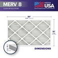 thumbnail image 5 of BNX TruFilter 12x20x1 Air Filter MERV 8 (6-Pack) - MADE IN USA – Dust & Pet Defense Pleated Air Conditioner HVAC AC Furnace Filters for Dust, Pet, Mold, Pollen MPR 600 – 700 & FPR 5, 5 of 5