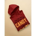 thumbnail image 3 of Candy Inspector. Bats And Broom Hoodie Women -Image by Shutterstock, Female x-Large, 3 of 4