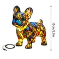 thumbnail image 3 of Christmas Gifts,Christmas Bathroom Decor,Dog Lamp, Dogs Stained Resin Tabletop Night Light, Dog Series Art Night Light, Dog Stained Glass Lamp, 3D Cute Pet Themed LED Table Lamps, Gift for Lovers, 3 of 8