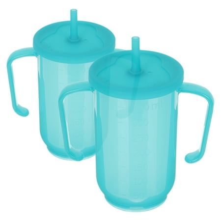 2pcs Adult Sippy Cups For Elderly Sippy Cup With Straw Hospital Water Bottle With Straw Plastic Cup With Handle Adult Sippy Cups 2pcs Adult Sippy Cups For Elderly Sippy Cup With Straw Hospital Water Bottle With Straw Plastic Cup With Handle Adult Sippy Cups