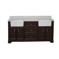 thumbnail image 5 of Zelda 72" Double Farmhouse Bathroom Vanity with Chocolate Cabinet and Engineered Carrara Top, 5 of 5