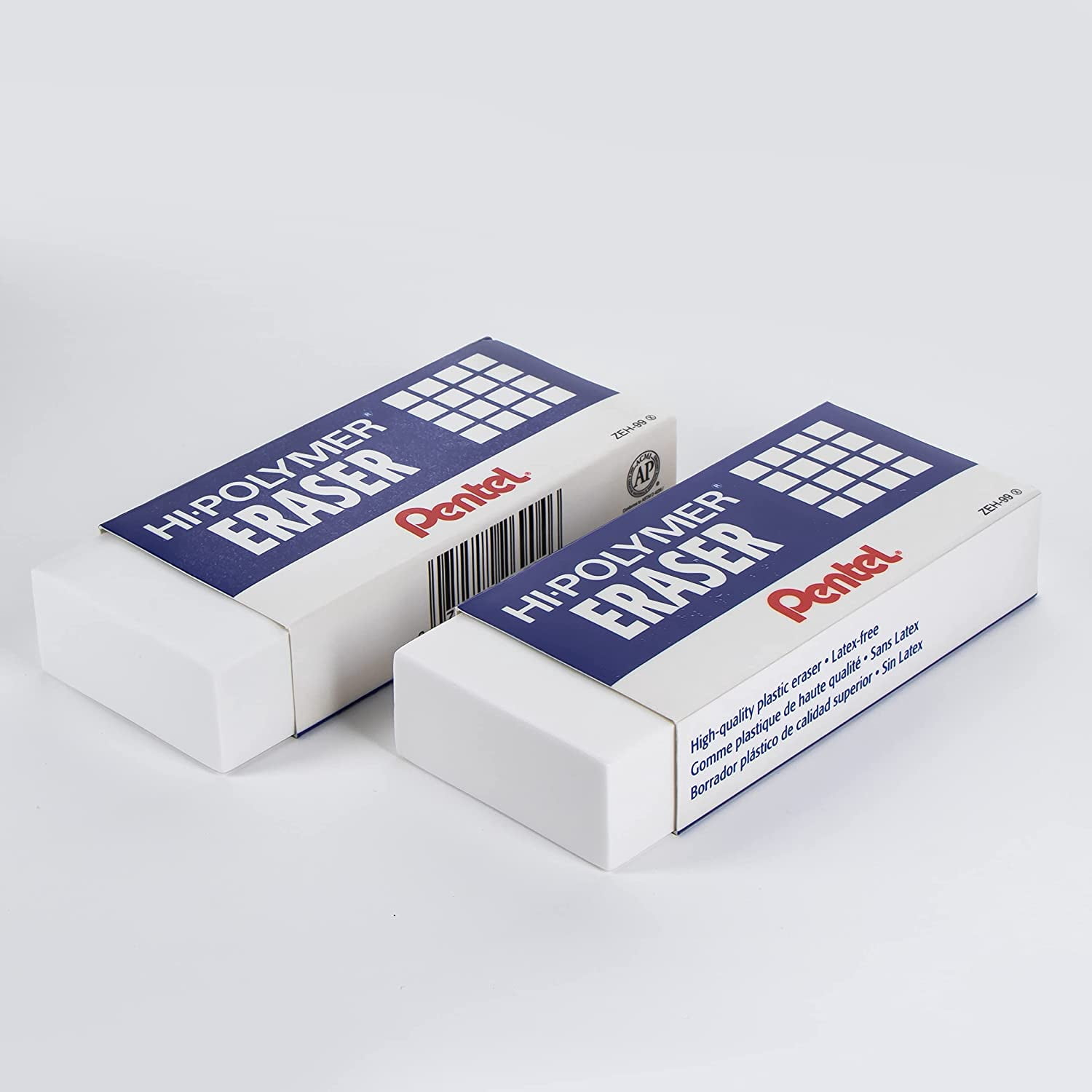 Pentel 2003557 Hi-Polymer Block Eraser, White - Extra Large - Pack of 8