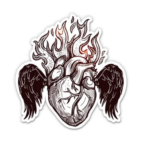 Magic Occult Heart - 12" Vinyl Sticker Waterproof Decal