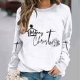 thumbnail image 5 of Wancir Christmas Sweatshirts For Women Merry Christmas Letter Graphic Printted Tops Crewneck Long Sleeve Xmas Pullover, 5 of 6