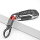 thumbnail image 3 of Llavero de cuero Sowist para Llaves de Coche con anillo en D Giratorio de 360 Grados color rojo, 3 of 3