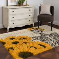 thumbnail image 3 of Skeleton with Sunflower Area Rugs 3x5 ft Retro Sheet Music Funny Washable Rug Non Slip Indoor Carpet Absorbent Floor Mat for Living Room Bedroom Dining Room, 3 of 9